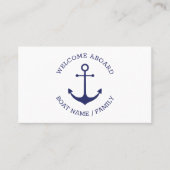 Aangepaste bootnaam Welkom aan boord nautisch anke Plaatskaartje (Voorkant)