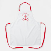 Aangepaste bootnaam Welkom aan boord nautisch anke Schort (Voorkant)