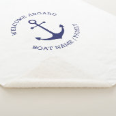 Aangepaste bootnaam Welkom aan boord nautisch anke Sherpa Deken (3/4)