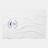 Aangepaste bootnaam Welkom aan boord nautisch anke Theedoek (Horizontaal)