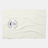 Aangepaste bootnaam Welkom aan boord nautisch anke Theedoek (Horizontaal)