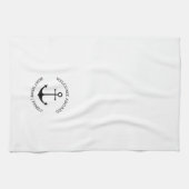 Aangepaste bootnaam Welkom aan boord nautisch anke Theedoek (Horizontaal)