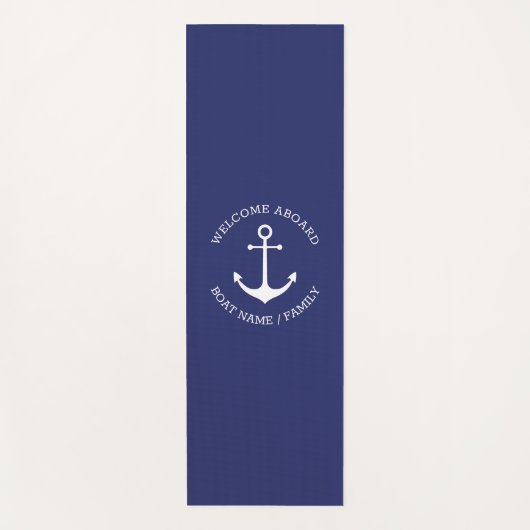 Aangepaste bootnaam Welkom aan boord nautisch anke Yogamat (Voorkant)