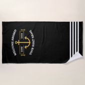 Aangepaste bootnaam Welkom aan boord van Black & G Strandlaken (Voorkant)