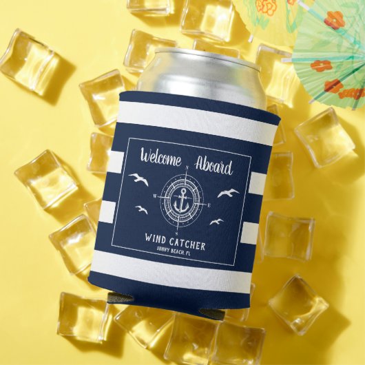 Aangepaste bootnaam Welkomstbord Ankerpapier Blikjeskoeler (Insitu Zomer)