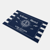 Aangepaste bootnaam Welkomstkaart Deurmat (Schuin)