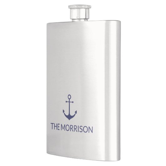 Aangepaste bootnaam zeemansjager minimalistisch flacon (Links)
