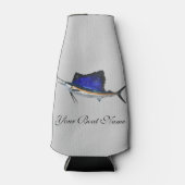 Aangepaste bootnaam Zeilvis Flesjeskoeler (Voorkant)