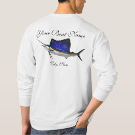 Aangepaste bootnaam Zeilvis Vist T-shirt