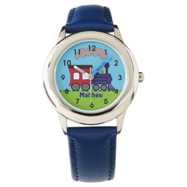 Aangepaste boottrein Choo Choo Watch door CBendel Horloge (Voorkant)