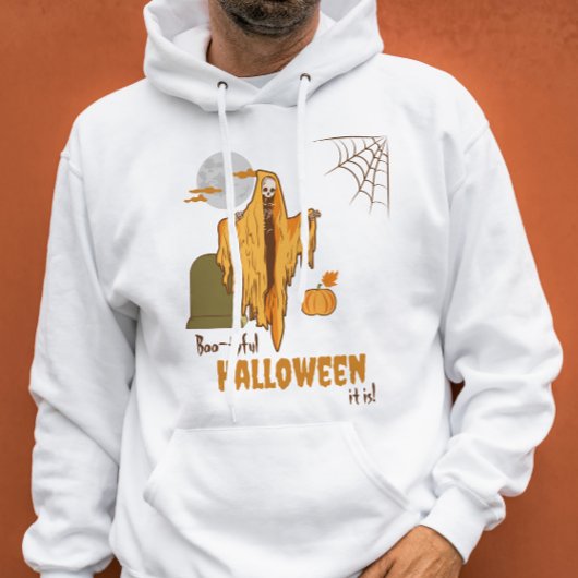Aangepaste Booty Pun Flirty Skeleton Halloween Kos Hoodie