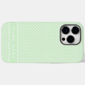 Aangepaste Bord pastel groen wit polka dot ontwerp Case-Mate iPhone Case (Achterkant (horizontaal))