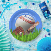 Aangepaste Borden Baseball Baby shower Papieren Bordje (Feest)