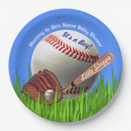 Aangepaste Borden Baseball Baby shower Papieren Bordje