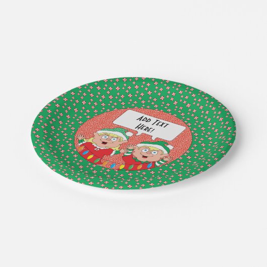 Aangepaste Borden kerstmis Papieren Bordje (Gekanteld)