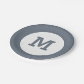 Aangepaste borden op monogram papier papieren bordje (Gekanteld)