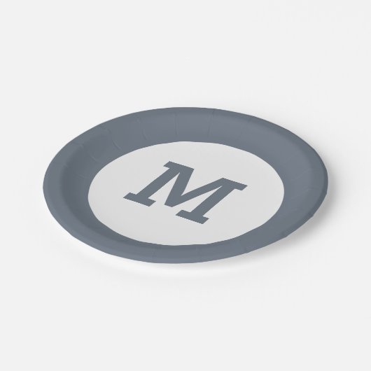 Aangepaste borden op monogram papier papieren bordje (Gekanteld)