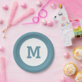 Aangepaste borden op monogram papier papieren bordje (Feest)