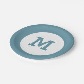 Aangepaste borden op monogram papier papieren bordje (Gekanteld)