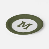 Aangepaste borden op monogram papier papieren bordje (Gekanteld)