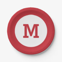 Aangepaste borden op monogram papier