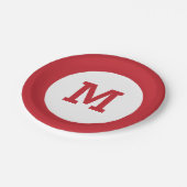 Aangepaste borden op monogram papier papieren bordje (Gekanteld)