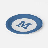 Aangepaste borden op monogram papier papieren bordje (Gekanteld)