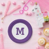 Aangepaste borden op monogram papier papieren bordje (Feest)