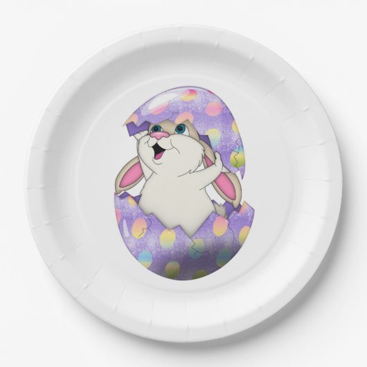 Aangepaste Borden papier/Happy Easter Papieren Bordje (Voorkant)