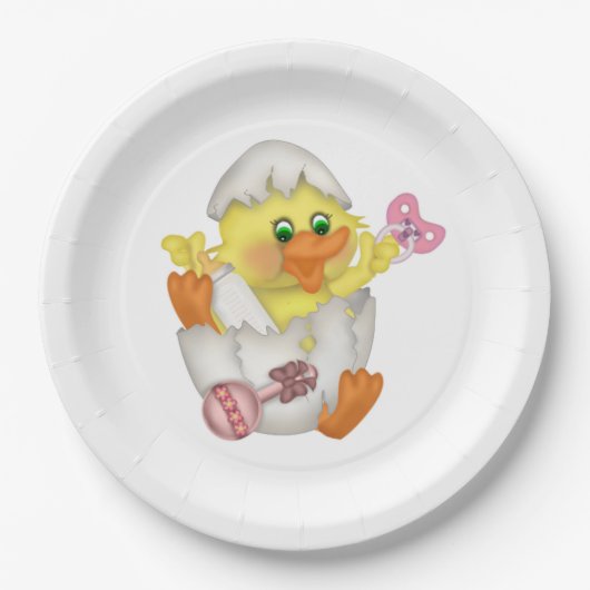 Aangepaste Borden papier/Happy Easter Papieren Bordje (Voorkant)