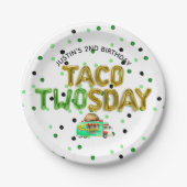 Aangepaste Borden papier | Taco TWEEsday Papieren Bordje (Voorkant)