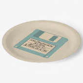 Aangepaste Borden voor berichtencomputerdiskette Papieren Bordje (Gekanteld)