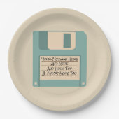 Aangepaste Borden voor berichtencomputerdiskette Papieren Bordje (Voorkant)