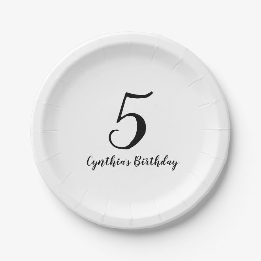 Aangepaste Borden voor Birthday-papier Papieren Bordje (Voorkant)