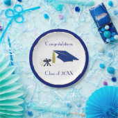 Aangepaste Borden voor blauw en wit Afstuderen Papieren Bordje (Feest)