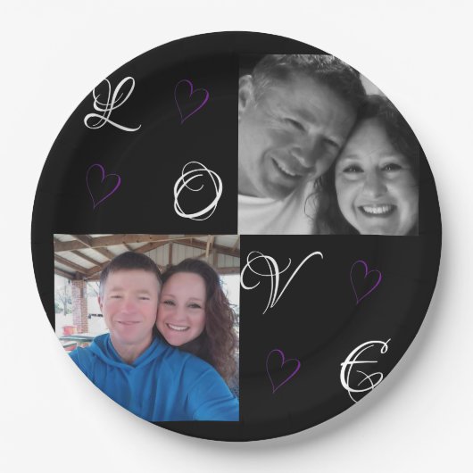 Aangepaste Borden voor bruiloft Papieren Bordje (Voorkant)