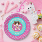 Aangepaste Borden voor 'Dog Birthday Pool Party' Papieren Bordje (Feest)
