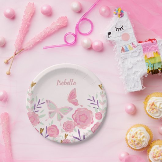 Aangepaste Borden voor flessenpapier voor vlinderv Papieren Bordje (Feest)