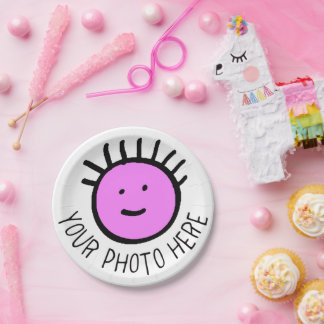 Aangepaste Borden voor foto's/Logo-ROND papier - 7 Papieren Bordje