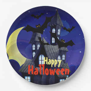 Aangepaste Borden voor gehakt huis-halloween papie Papieren Bordje