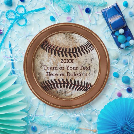 Aangepaste  Borden voor honkbal Papieren Bordje (Feest)