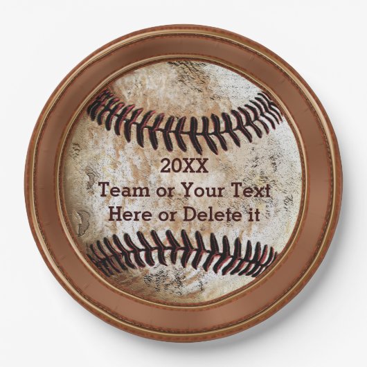 Aangepaste  Borden voor honkbal Papieren Bordje (Voorkant)