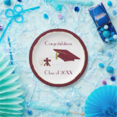 Aangepaste Borden voor maroon- en witpapier van Af Papieren Bordje (Feest)