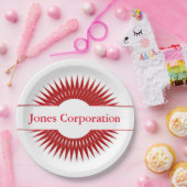 Aangepaste Borden voor rood ontwerp Papieren Bordje (Feest)