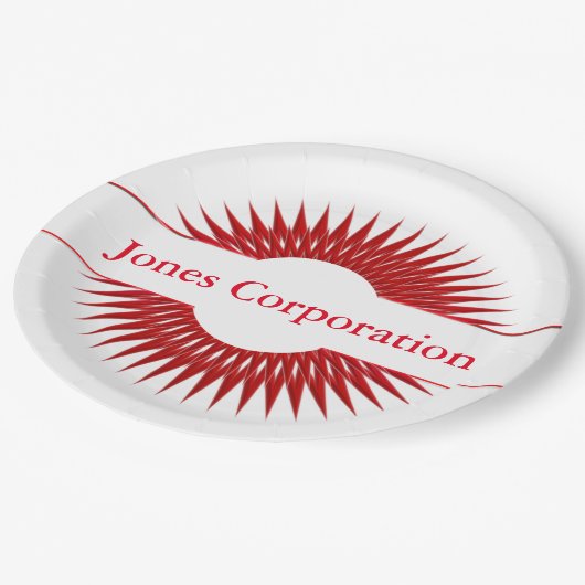 Aangepaste Borden voor rood ontwerp Papieren Bordje (Gekanteld)