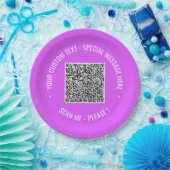 Aangepaste Borden voor tekstpapier met QR-code Papieren Bordje (Feest)