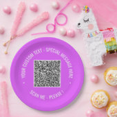 Aangepaste Borden voor tekstpapier met QR-code Papieren Bordje (Feest)