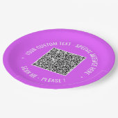 Aangepaste Borden voor tekstpapier met QR-code Papieren Bordje (Gekanteld)
