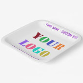 Aangepaste Borden voor uw Logo of foto- en tekstpa Papieren Bordje (Gebogen)