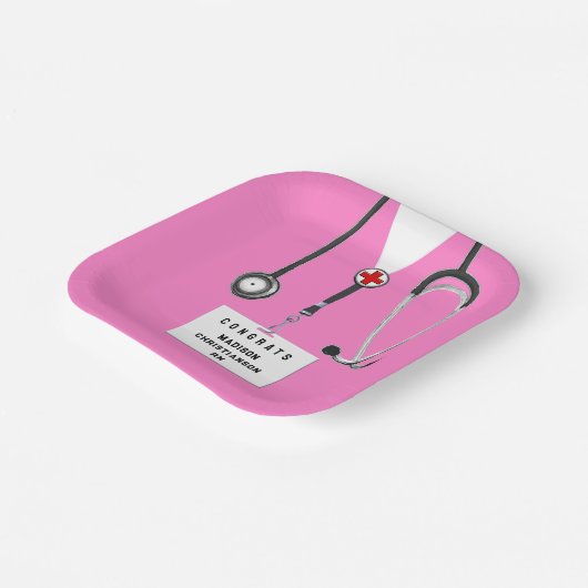 Aangepaste Borden voor verpleegkundig Afstuderen Papieren Bordje (Gebogen)